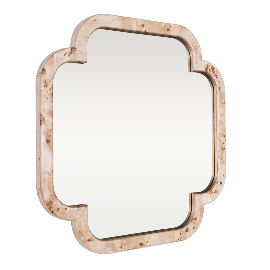 COMING SOON - Swiss Wall Mirror 50" Poplar Burl