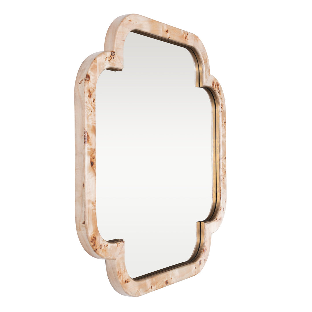 COMING SOON - Swiss Wall Mirror 50" Poplar Burl