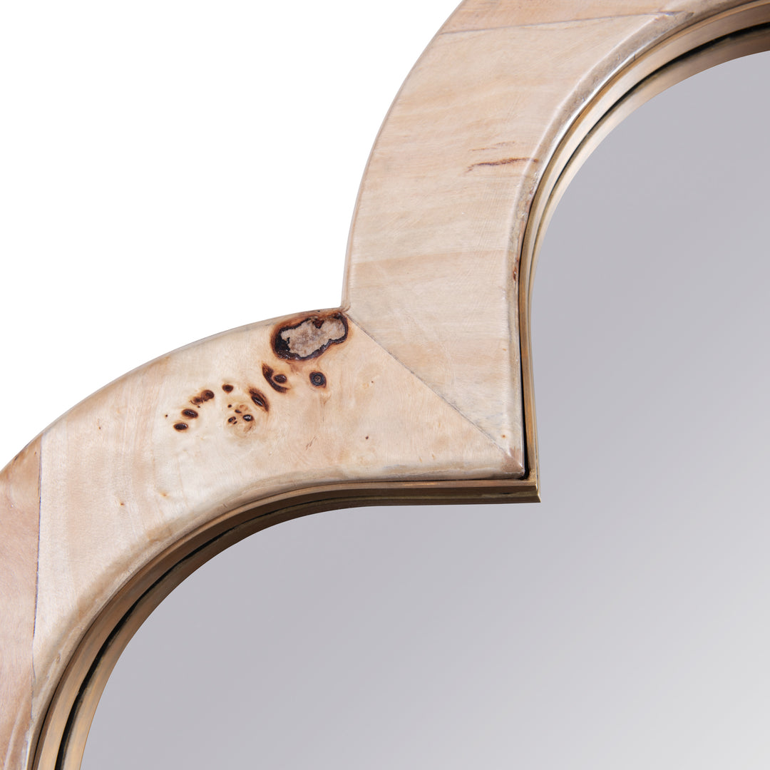 COMING SOON - Swiss Wall Mirror 50" Poplar Burl