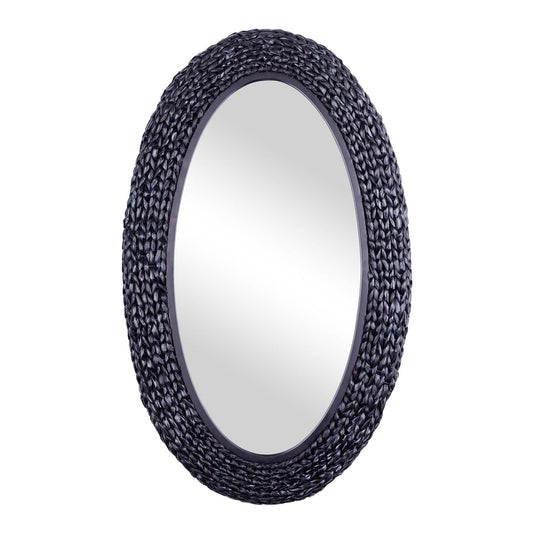 Athena Oval Wall Mirror Midnight Blue
