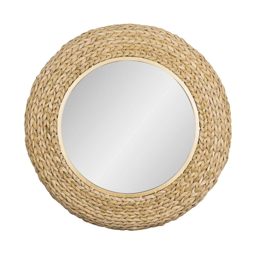 COMING SOON - Athena 30" Round Wall Mirror Natural Seagrass