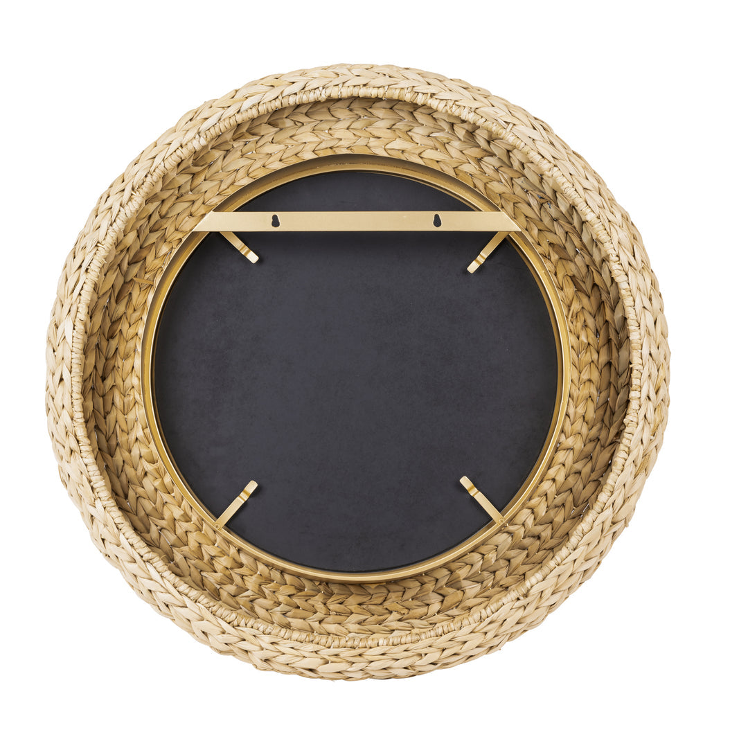 COMING SOON - Athena 30" Round Wall Mirror Natural Seagrass