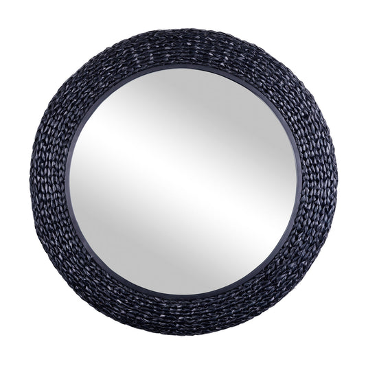 Athena 40" Round Wall Mirror Midnight Blue