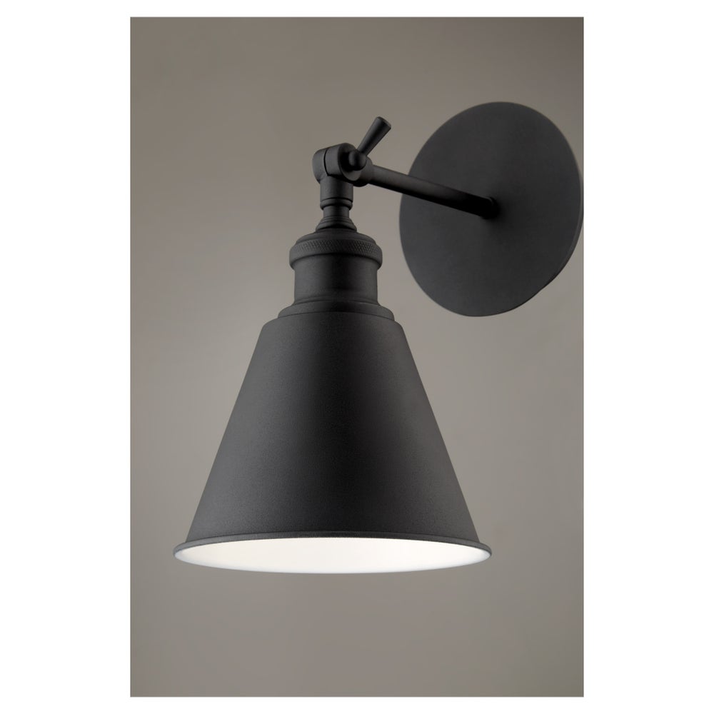 Small Cone Wall Mount - Textured Black