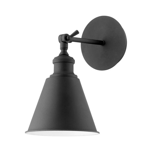 Small Cone Wall Mount - Textured Black