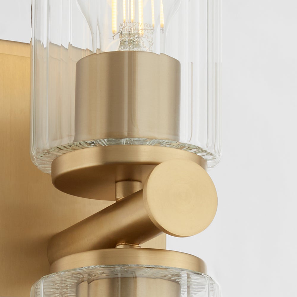 Mercier 2 Light Wall Mount - Aged Brass