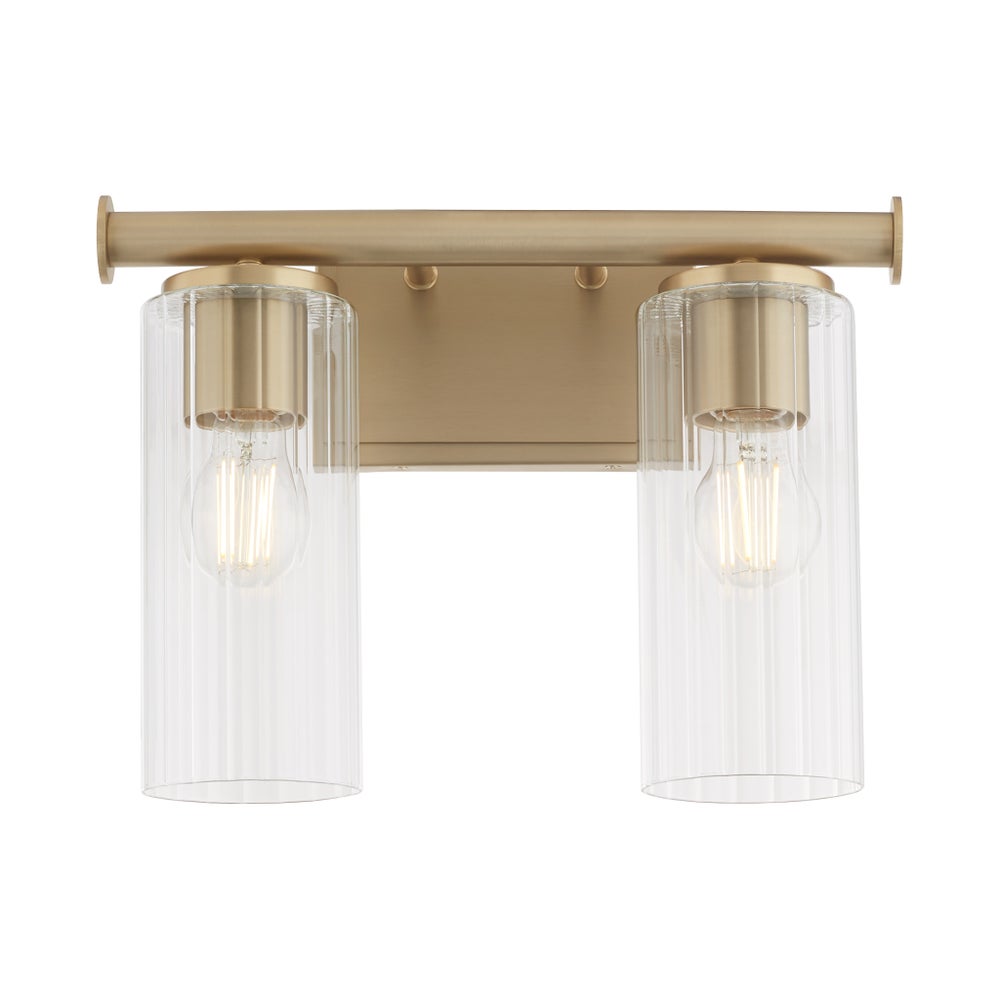 Mercier 2 Light Vanity - Aged Brass