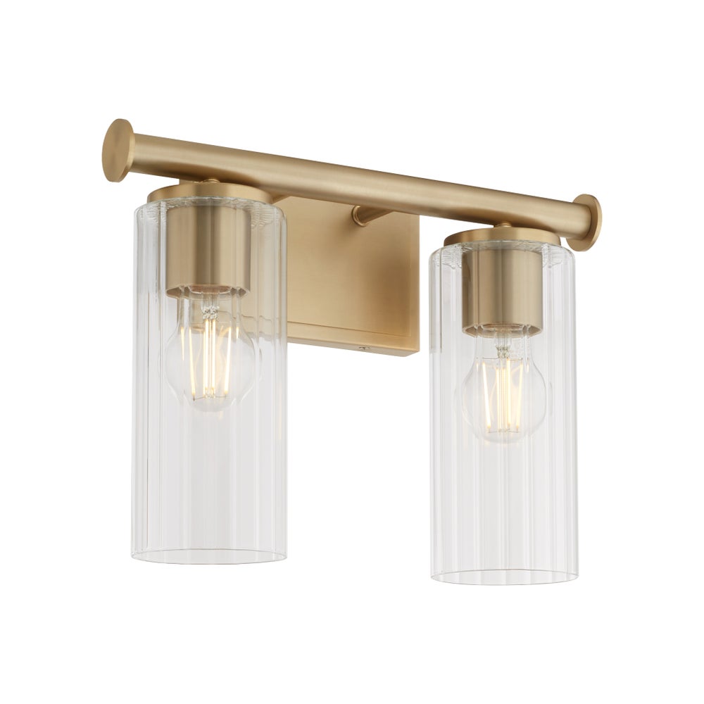 Mercier 2 Light Vanity - Aged Brass