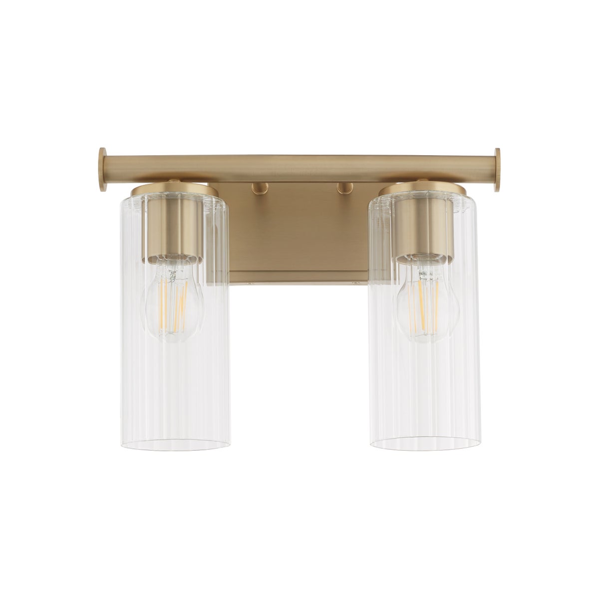 Mercier 2 Light Vanity - Aged Brass