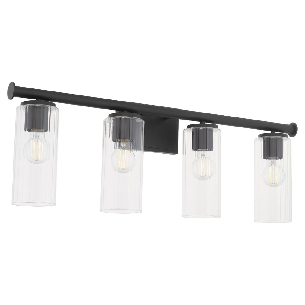 Mercier 4 Light Vanity - Matte Black