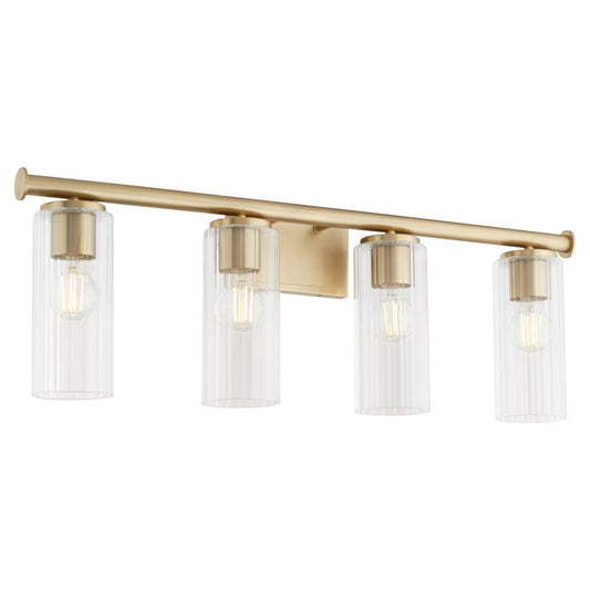 Mercier 4 Light Vanity - Aged Brass