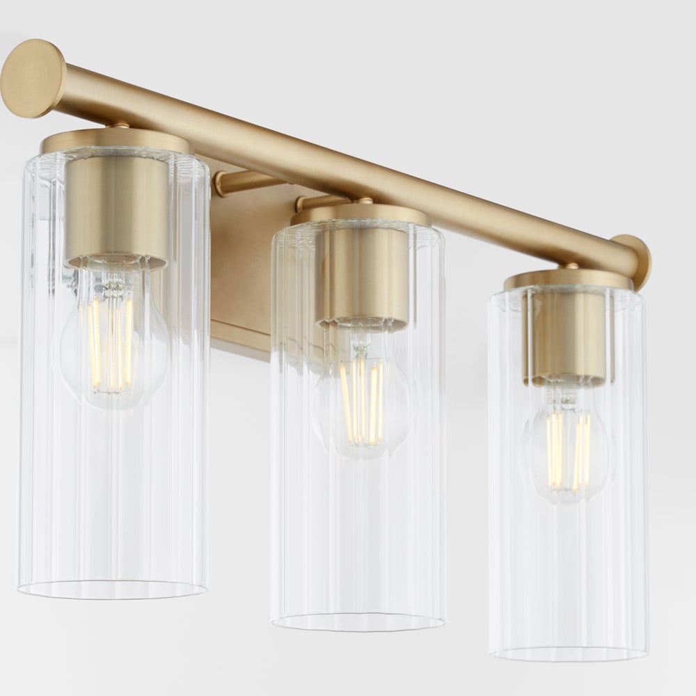 Mercier 4 Light Vanity - Aged Brass