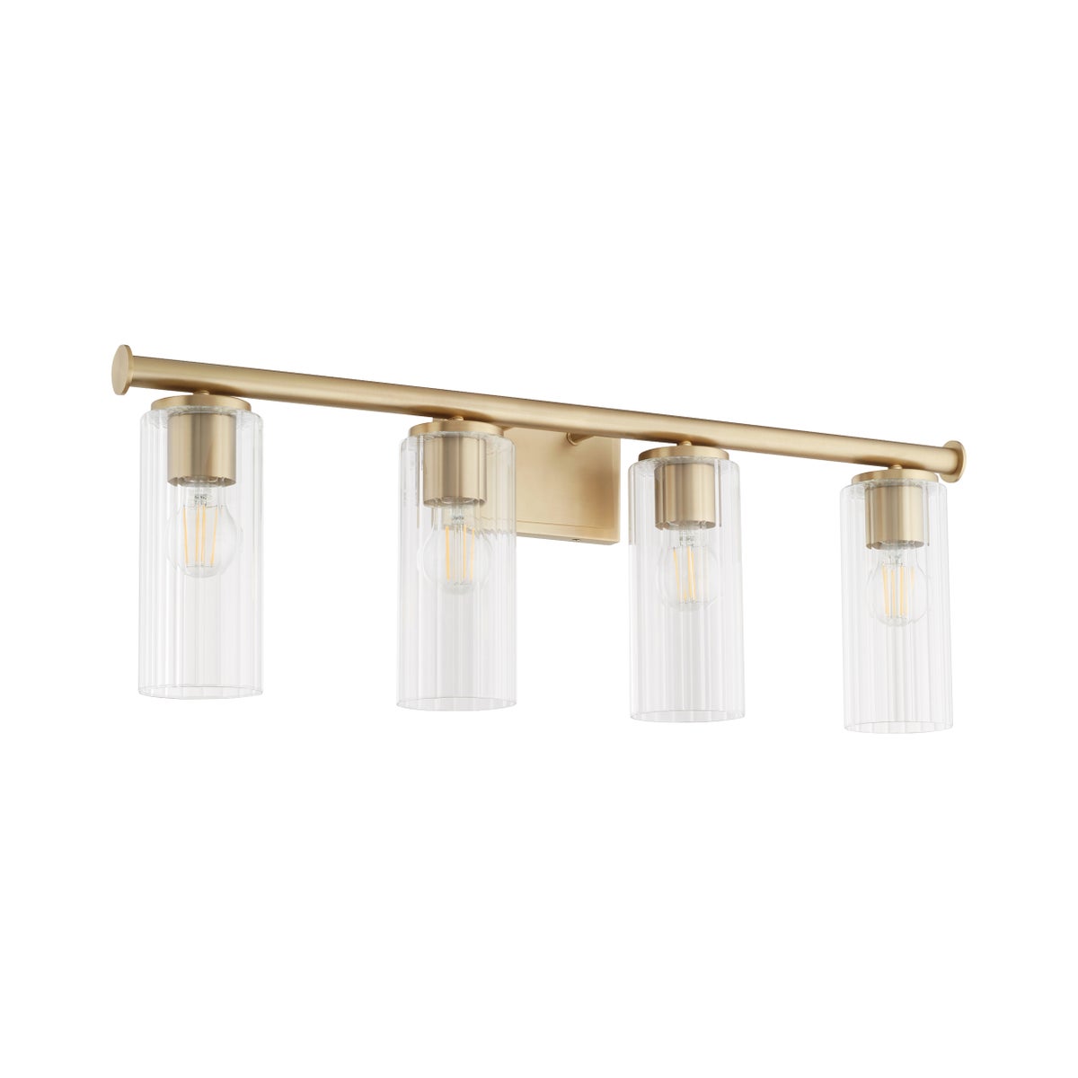 Mercier 4 Light Vanity - Aged Brass