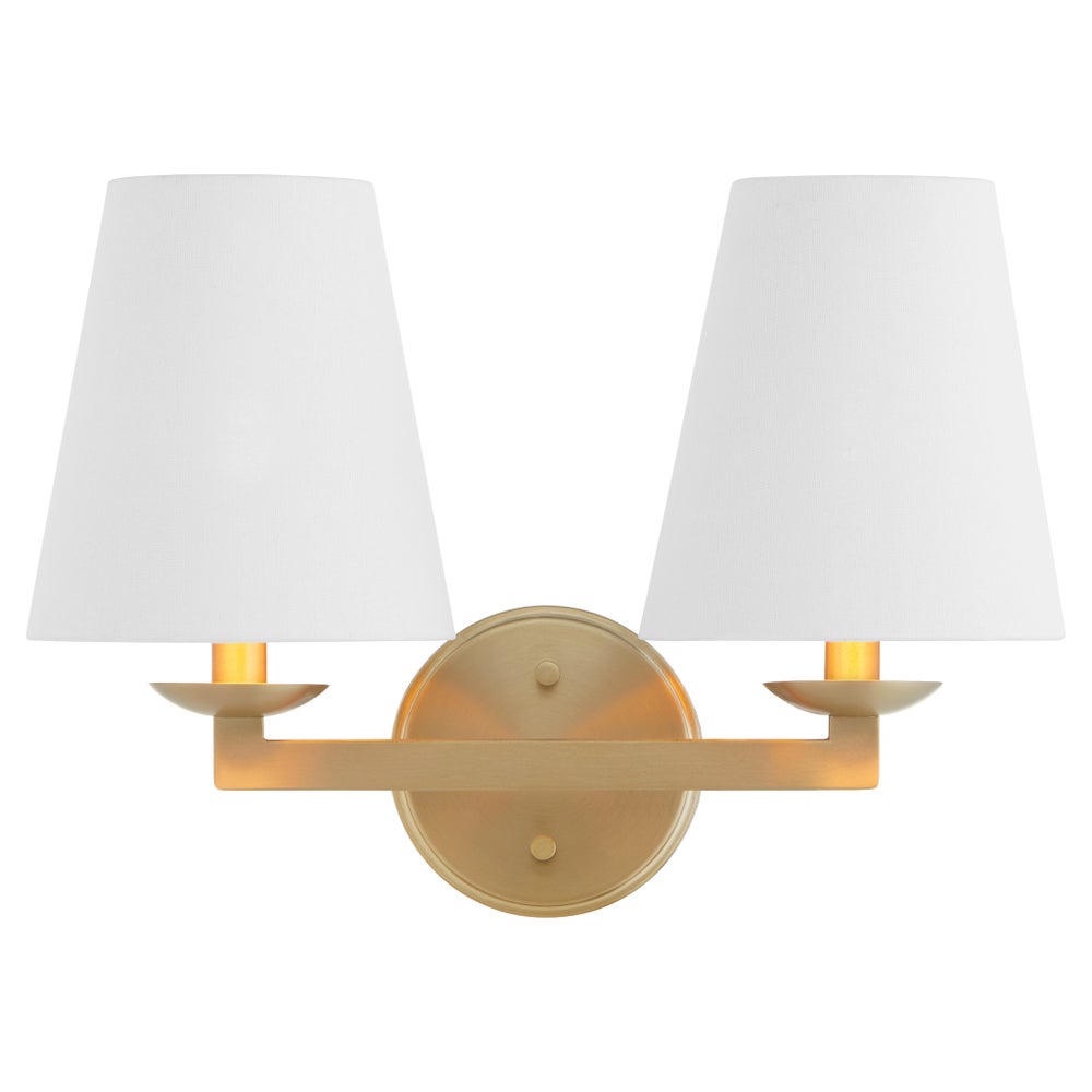 KARNES 2-Light Wall Mount - Aged Brass