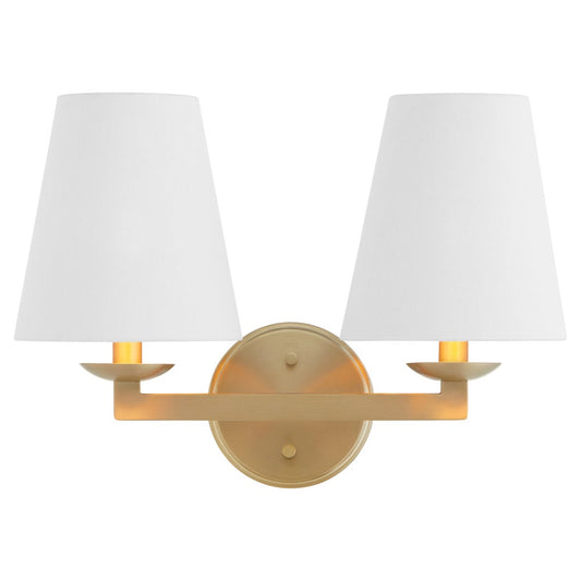 KARNES 2-Light Wall Mount - Aged Brass