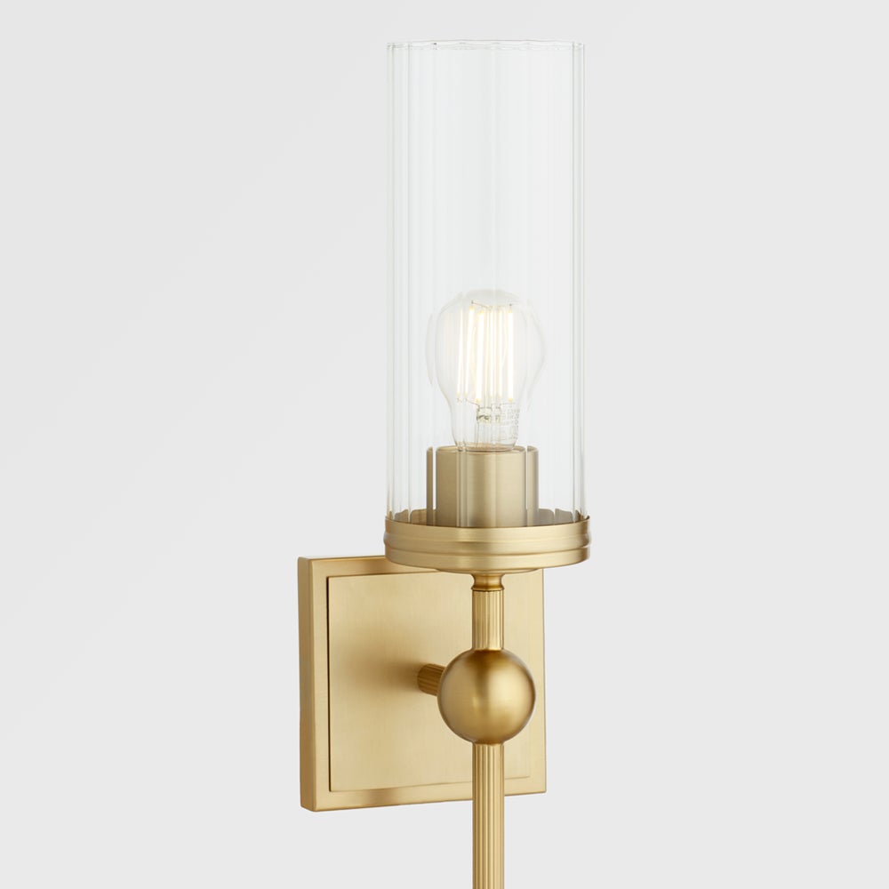 Lee Boulevard 1 Light Wall Mount - Aged Brass