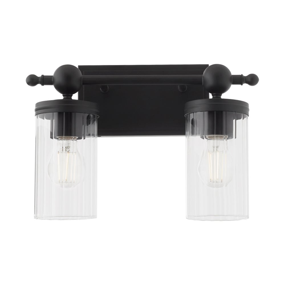 Lee Boulevard 2 Light Vanity - Matte Black