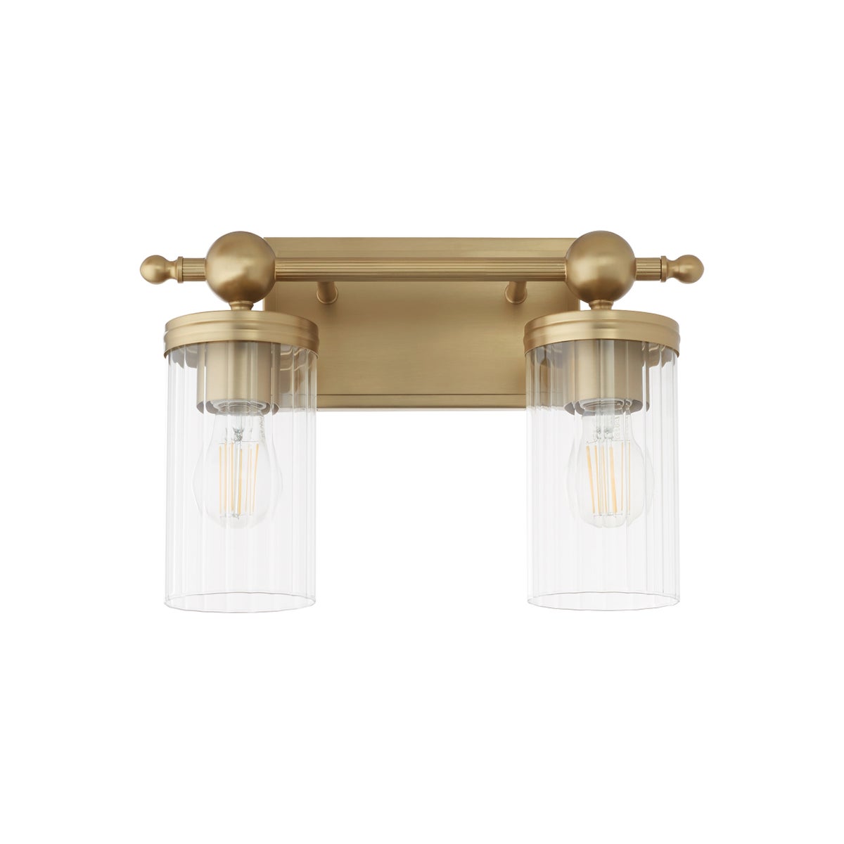 Lee Boulevard 2 Light Vanity - Aged Brass