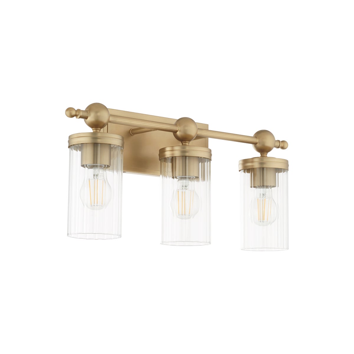 Lee Boulevard 3 Light Vanity - Aged Brass