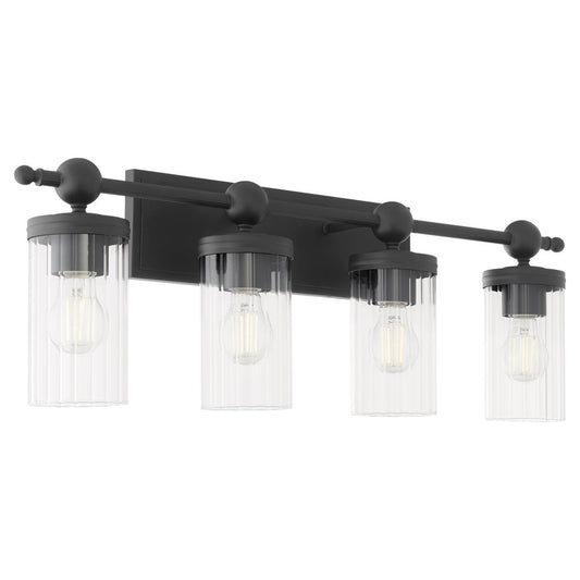 Lee Boulevard 4 Light Vanity - Matte Black