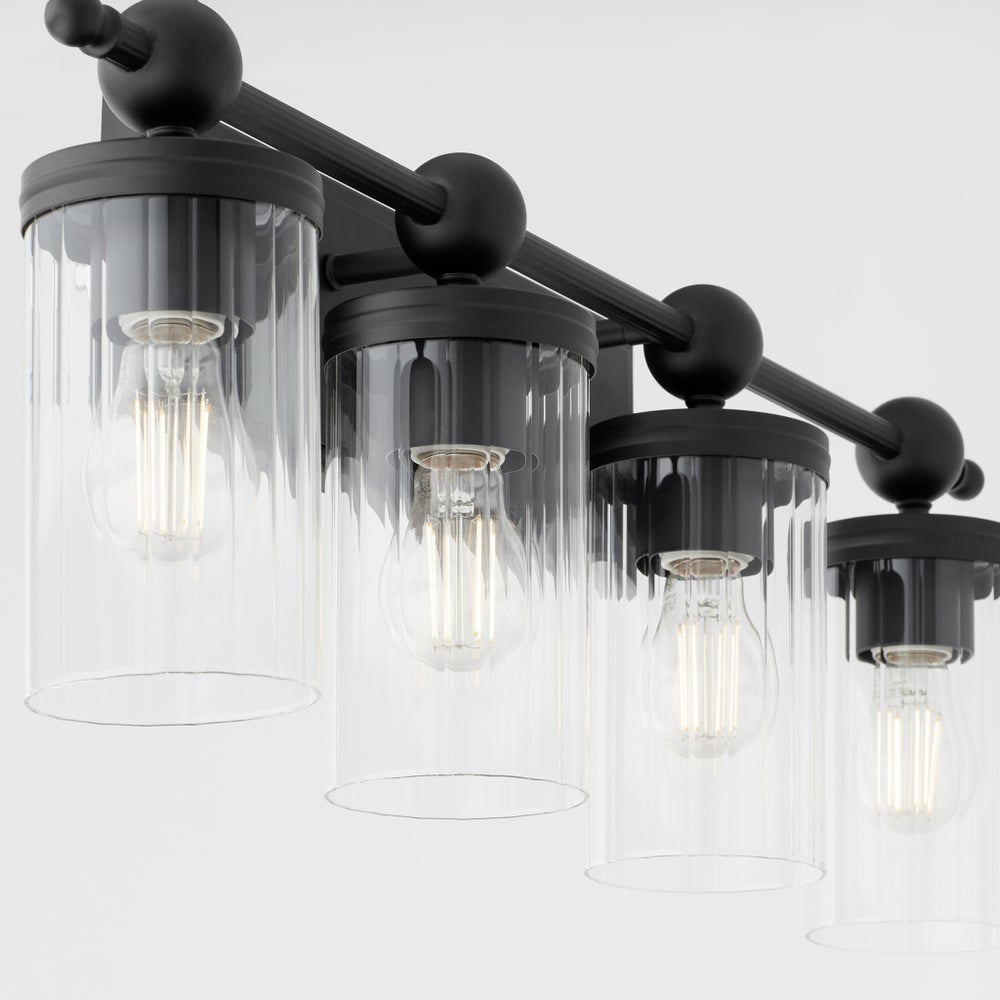 Lee Boulevard 4 Light Vanity - Matte Black