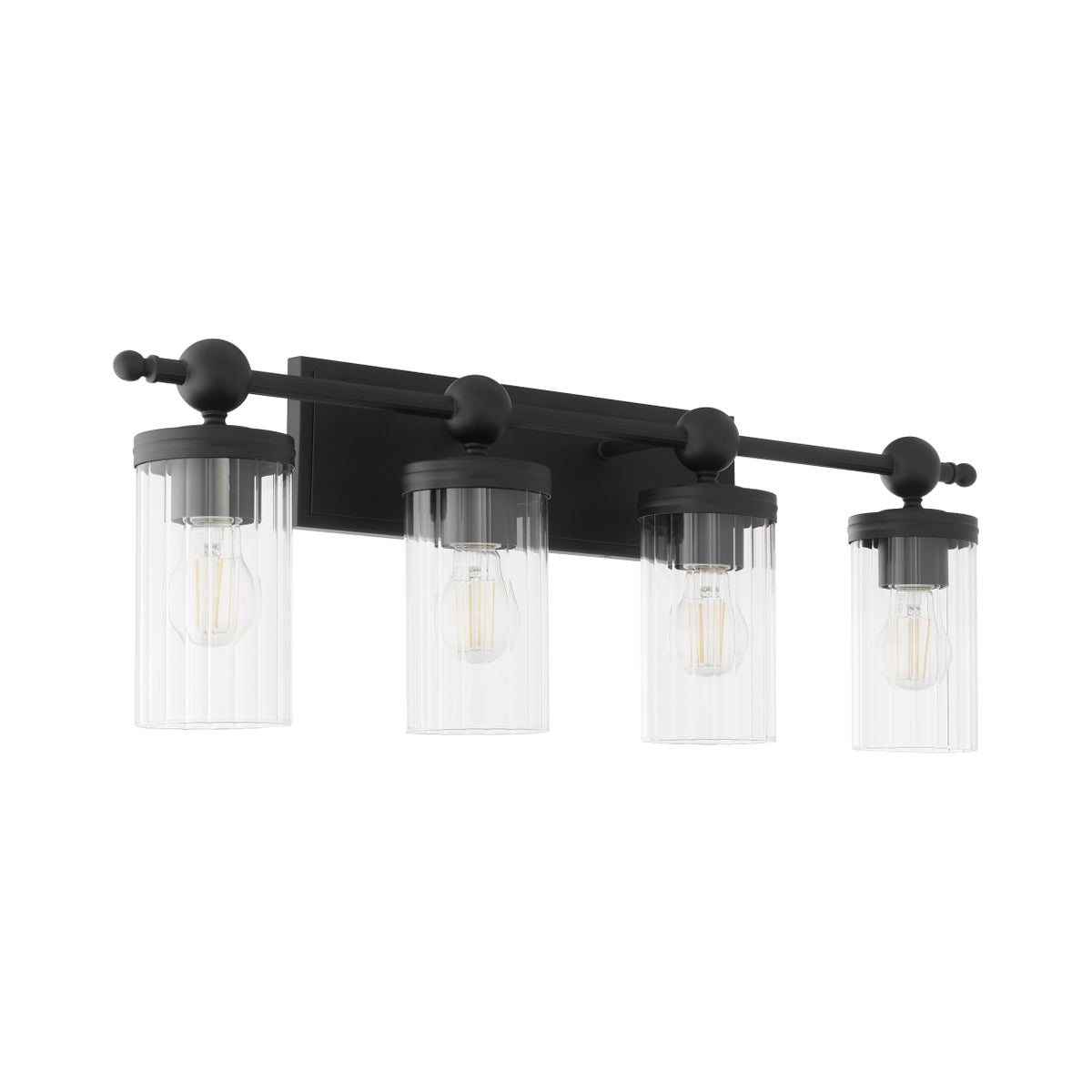 Lee Boulevard 4 Light Vanity - Matte Black