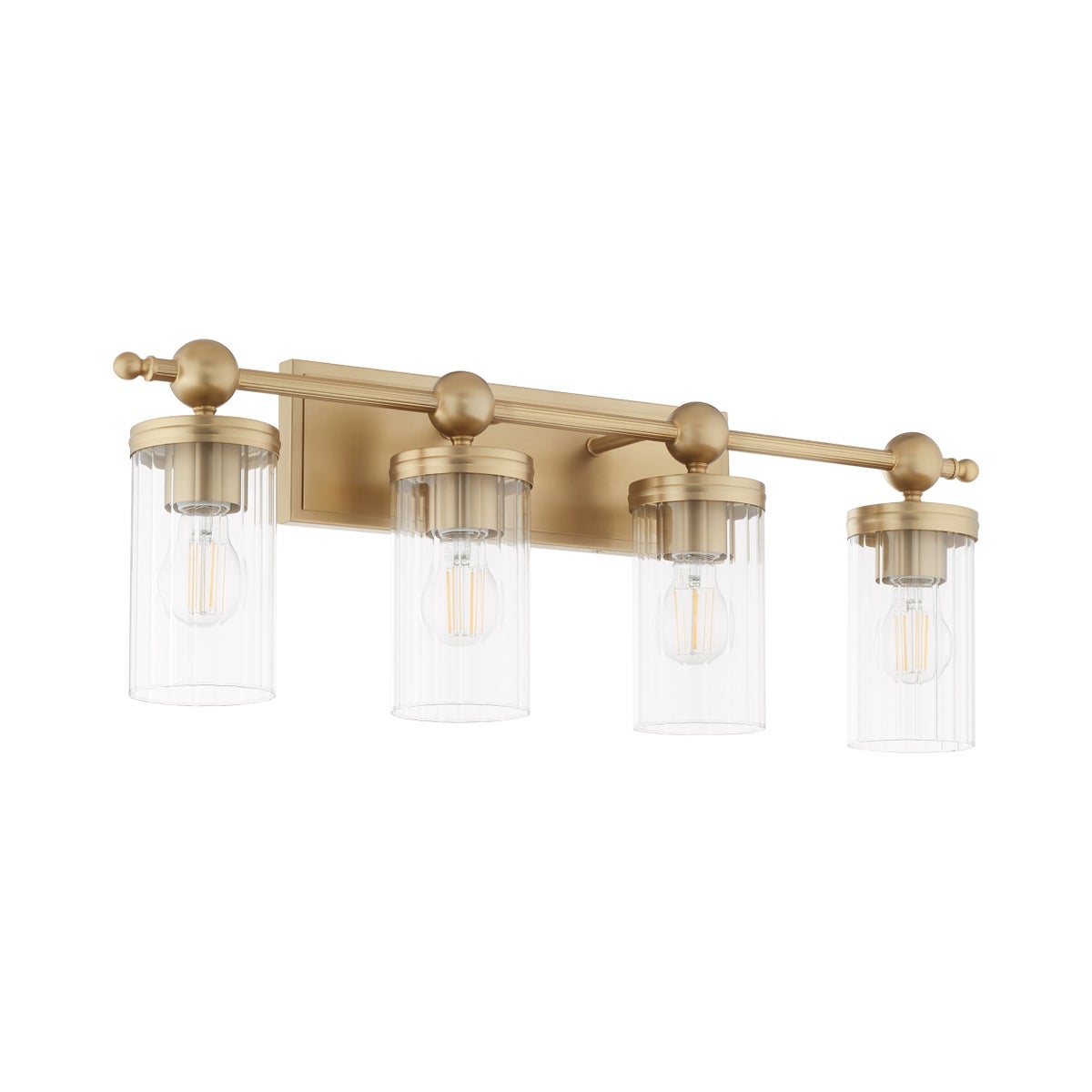Lee Boulevard 4 Light Vanity - Aged Brass