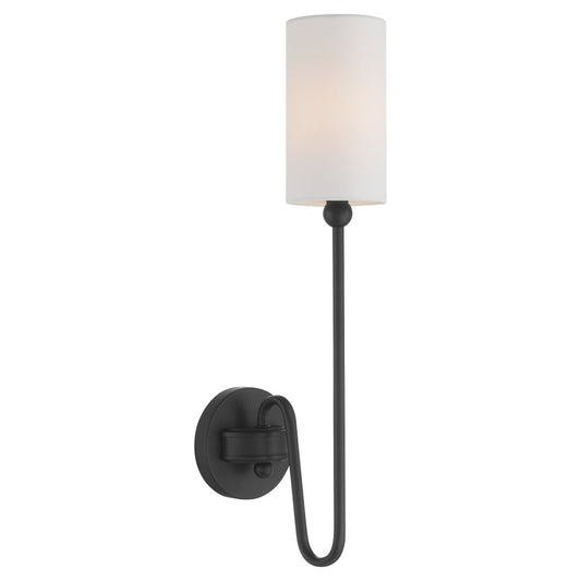 Charlotte 1 Light Wall Mount - Matte Black