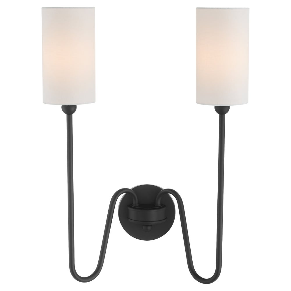 Charlotte 2 Light Wall Mount - Matte Black