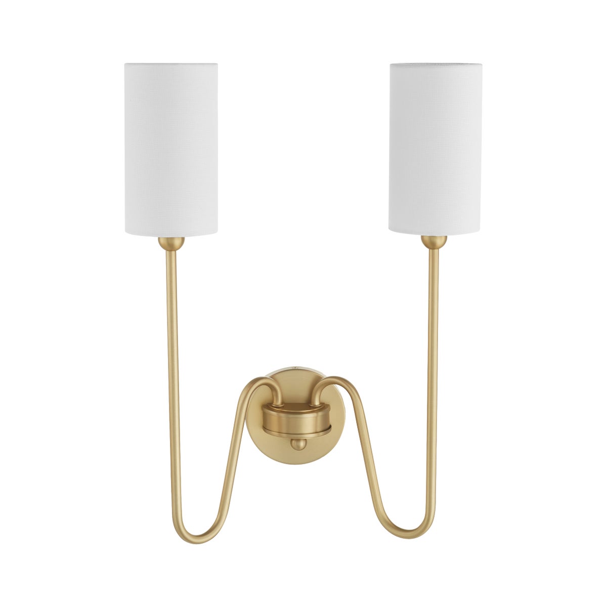 Charlotte 2 Light Wall Mount - Aged Brass