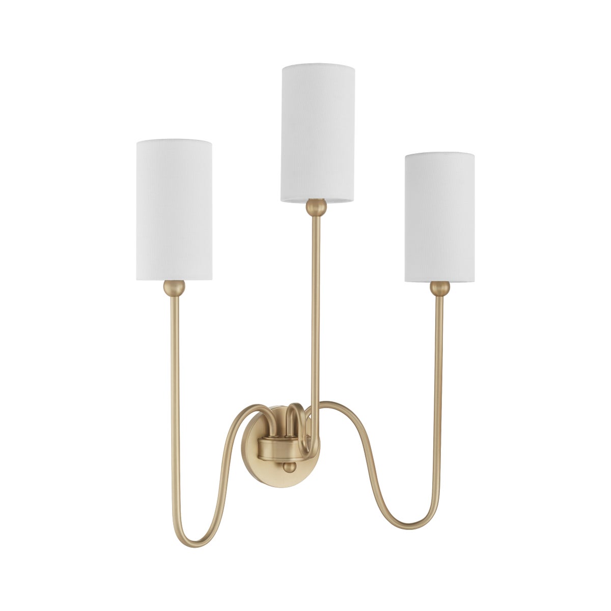 Charlotte 3 Light Wall Mount - Aged Brass