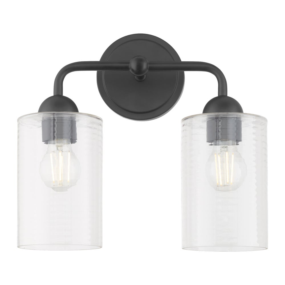 Charlotte 2 Light Vanity - Matte Black