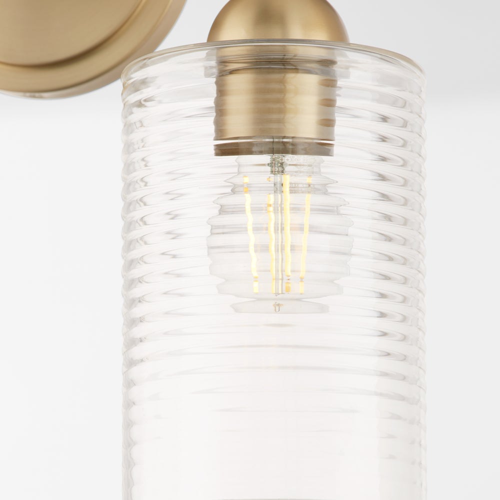 Charlotte 2 Light Vanity - Aged Brass