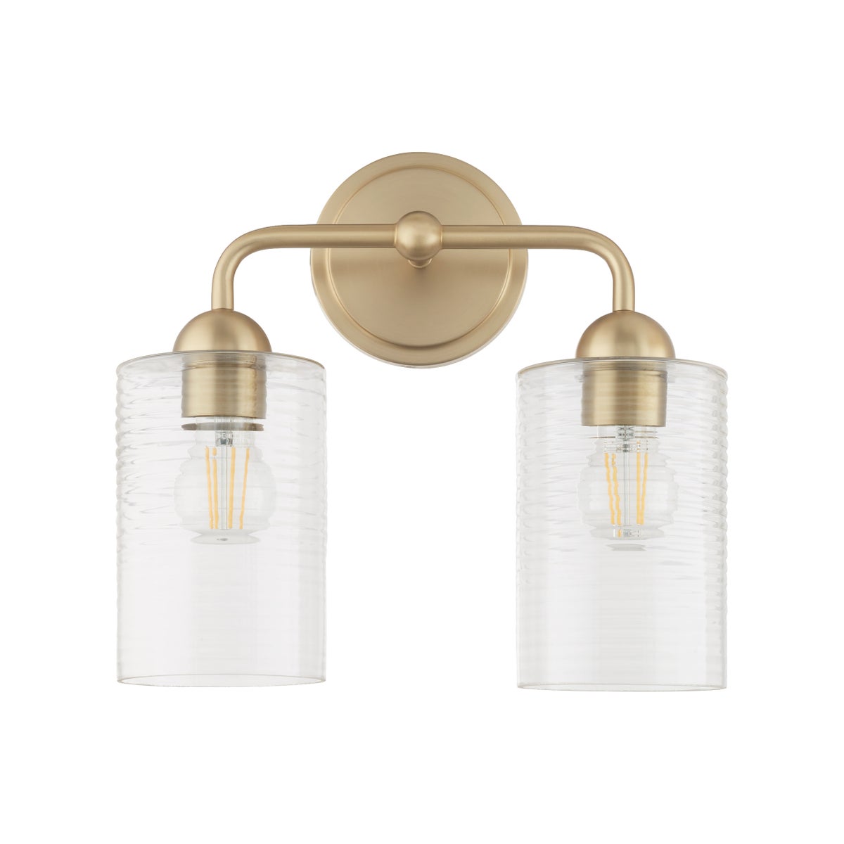 Charlotte 2 Light Vanity - Aged Brass