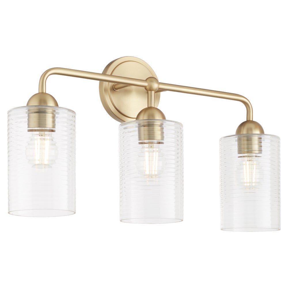 Charlotte 3 Light Vanity - Aged Brass