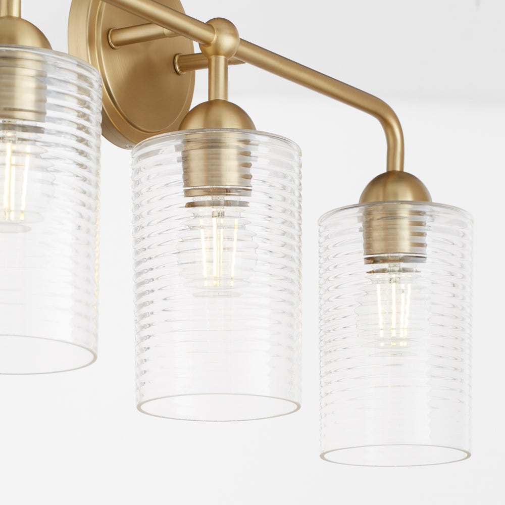 Charlotte 3 Light Vanity - Aged Brass