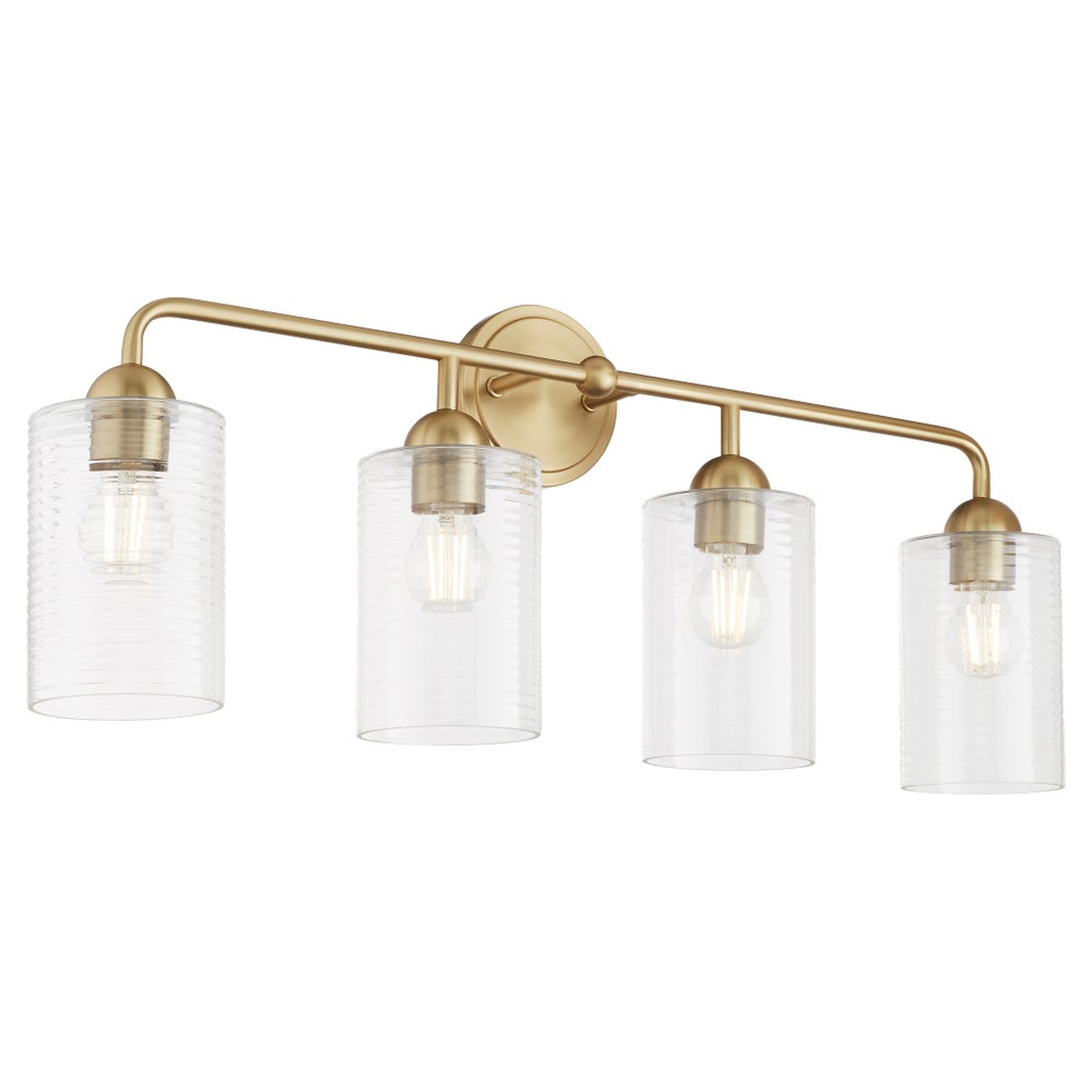 Charlotte 4 Light Vanity - Aged Brass