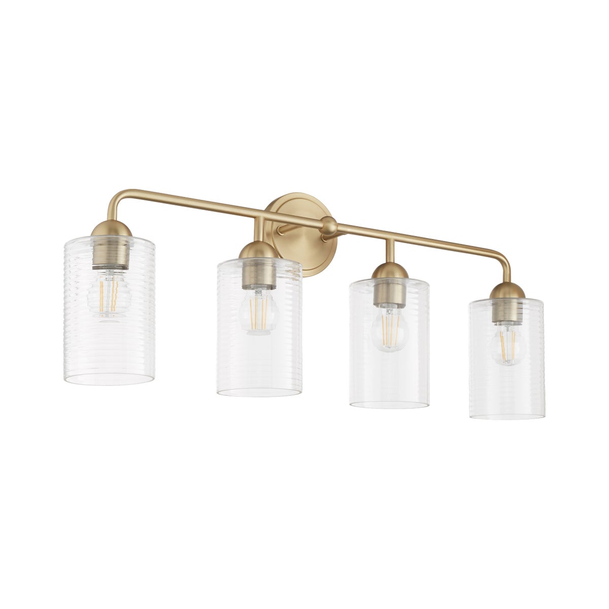 Charlotte 4 Light Vanity - Aged Brass