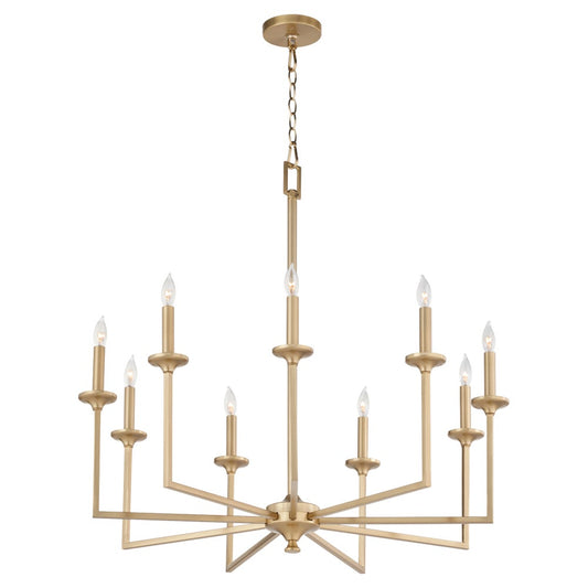 Eldorado 9 Light Chandelier - Aged Brass