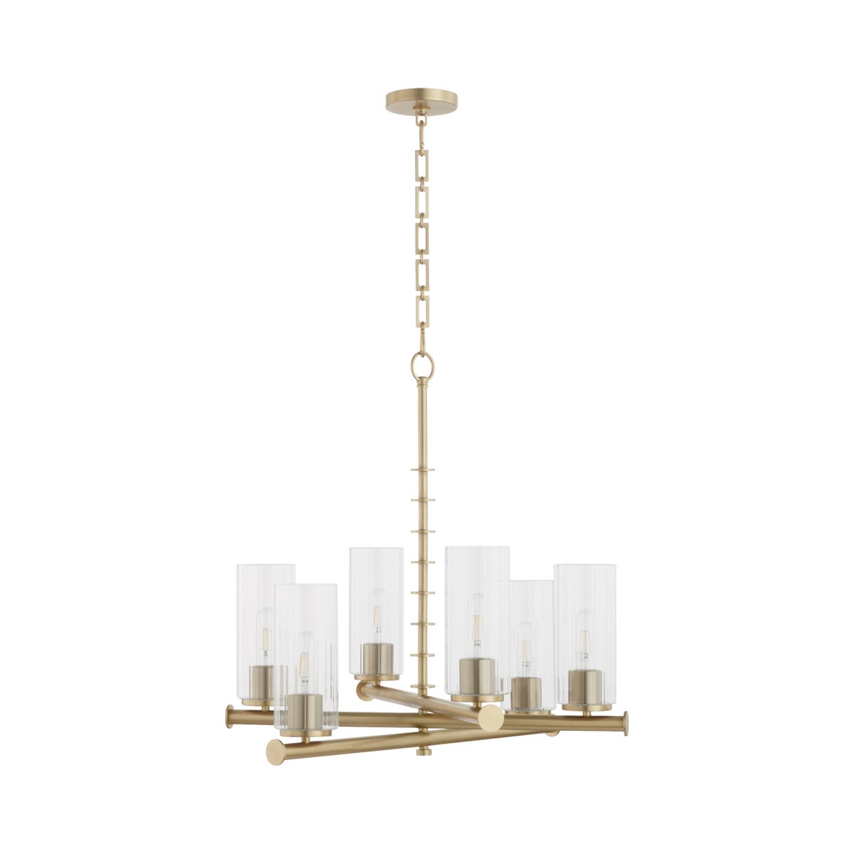 Mercier 6 Light Chandelier - Aged Brass