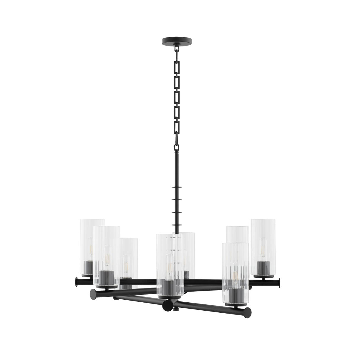 Mercier 8 Light Chandelier - Matte Black