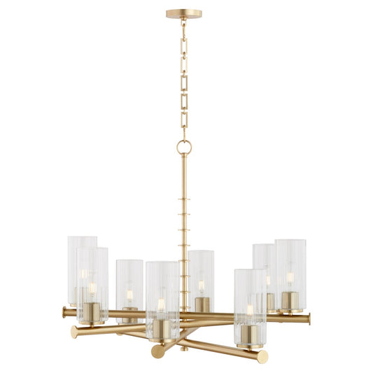 Mercier 8 Light Chandelier - Aged Brass
