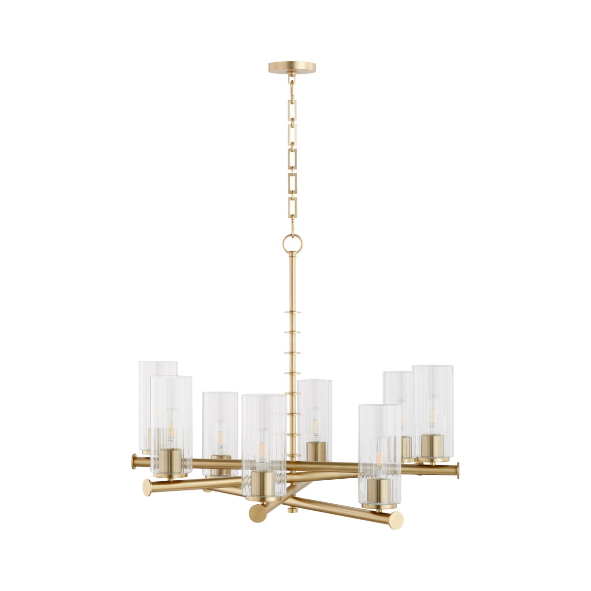 Mercier 8 Light Chandelier - Aged Brass