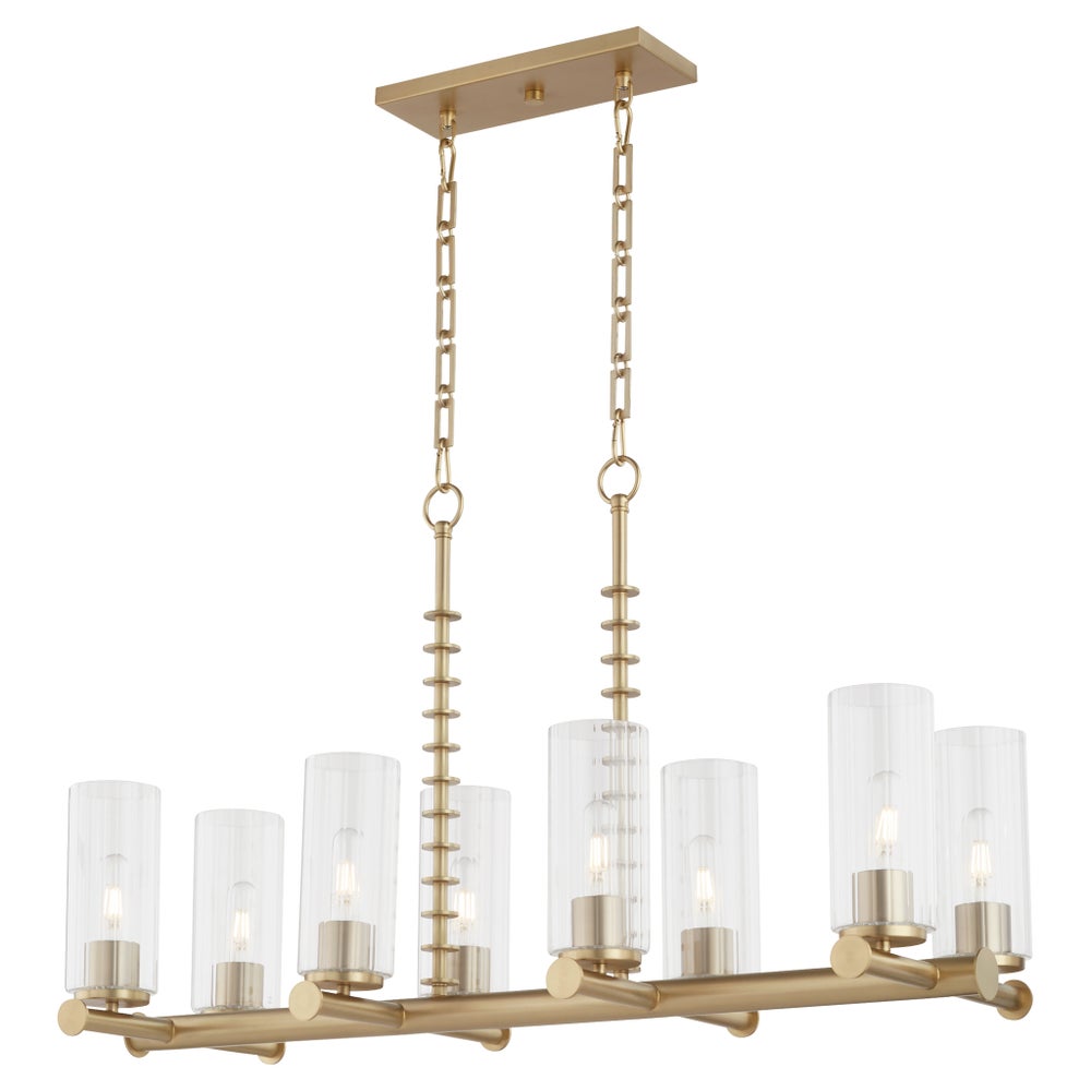 Mercier 8 Light Linear - Aged Brass