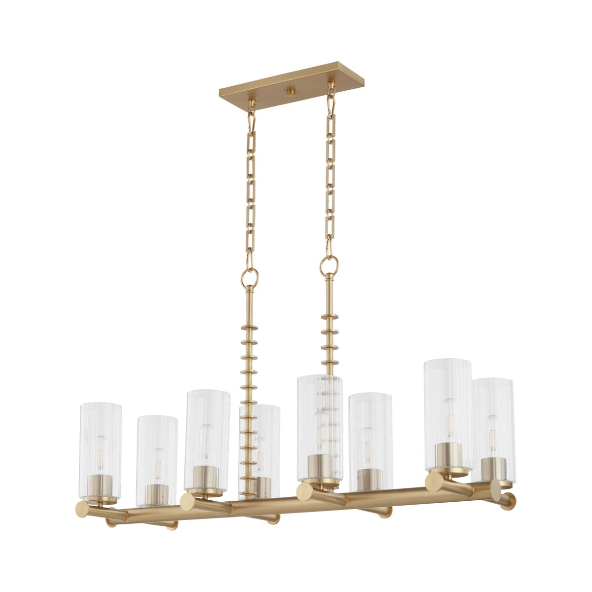 Mercier 8 Light Linear - Aged Brass