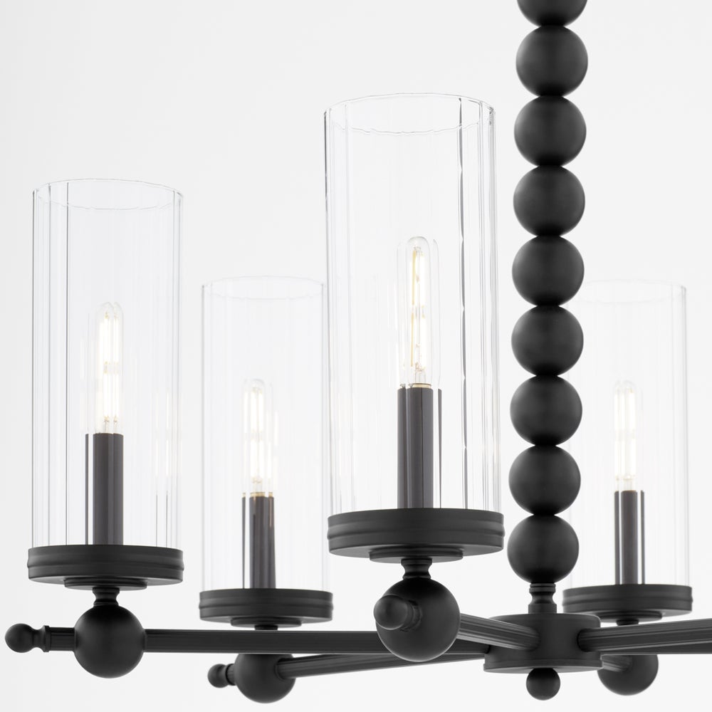 Lee Boulevard 5 Light Bead Chandelier - Matte Black
