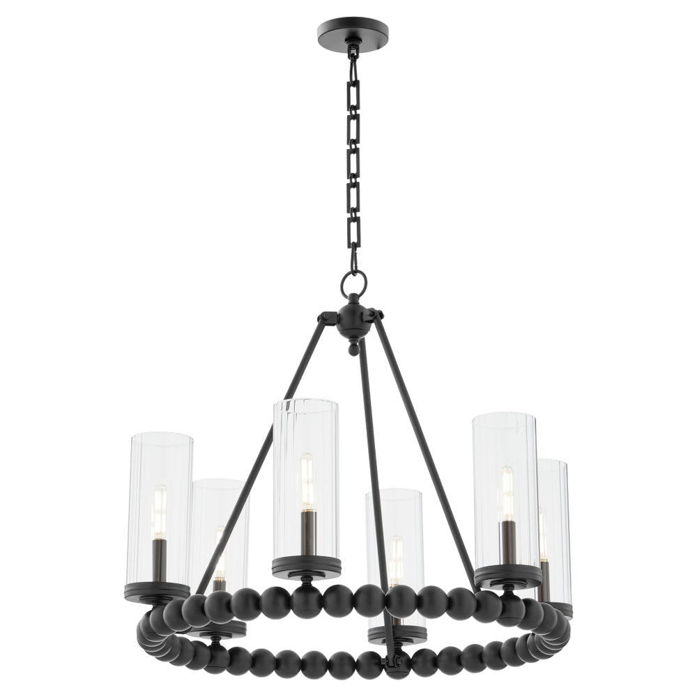 Lee Boulevard 6 Light Ring Chandelier - Matte Black