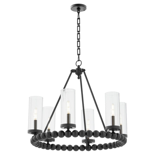 Lee Boulevard 6 Light Ring Chandelier - Matte Black