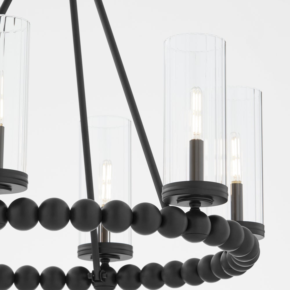 Lee Boulevard 6 Light Ring Chandelier - Matte Black