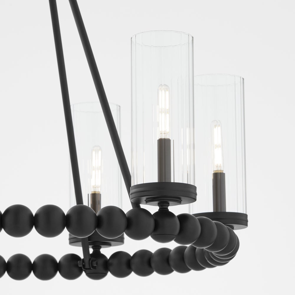 Lee Boulevard 6 Light Ring Chandelier - Matte Black